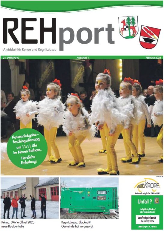Amtsblatt der Stadt Rehau und der Gemeinde Regnitzlosau - REHport - 01/2023