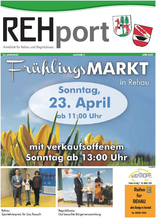 Amtsblatt der Stadt Rehau und der Gemeinde Regnitzlosau - REHport - 03/2023