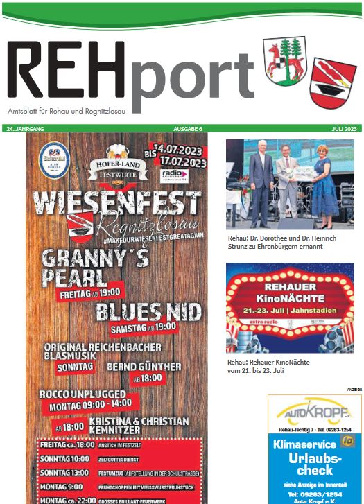 Amtsblatt der Stadt Rehau und der Gemeinde Regnitzlosau - REHport - 06/2023