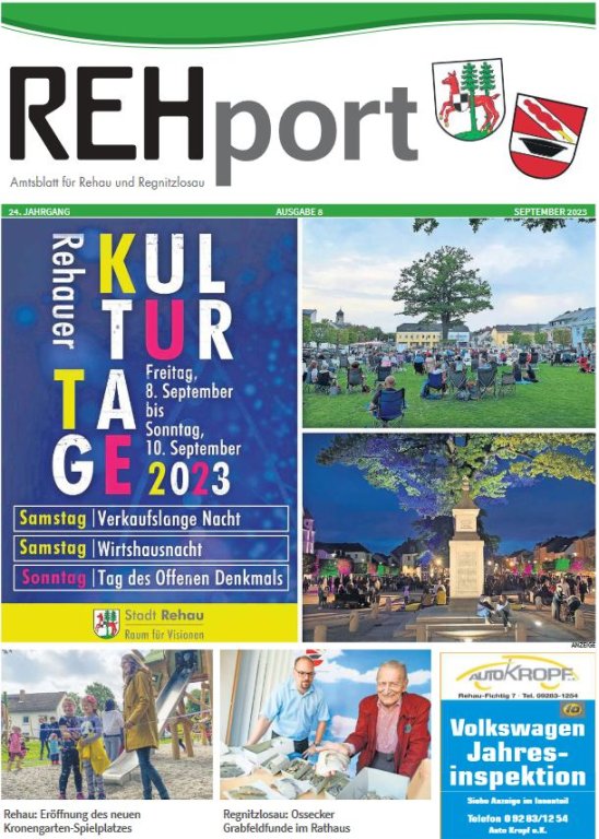 Amtsblatt der Stadt Rehau und der Gemeinde Regnitzlosau - REHport - 08/2023