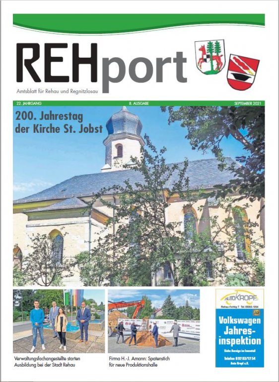 Amtsblatt der Stadt Rehau und der Gemeinde Regnitzlosau - REHport - 08/2021