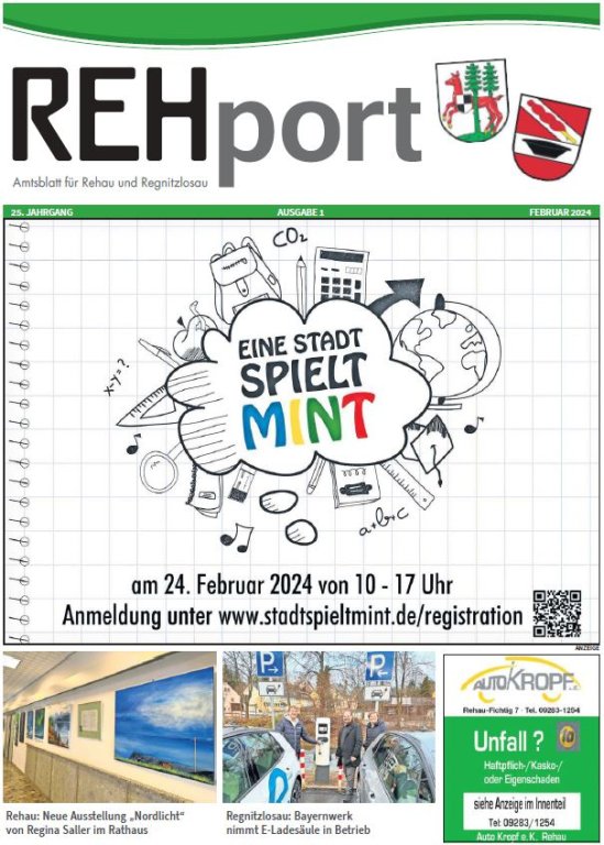 Amtsblatt der Stadt Rehau und der Gemeinde Regnitzlosau - REHport - 01/2024