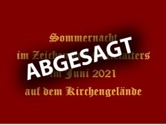 Absage Mittelalterfest 2021